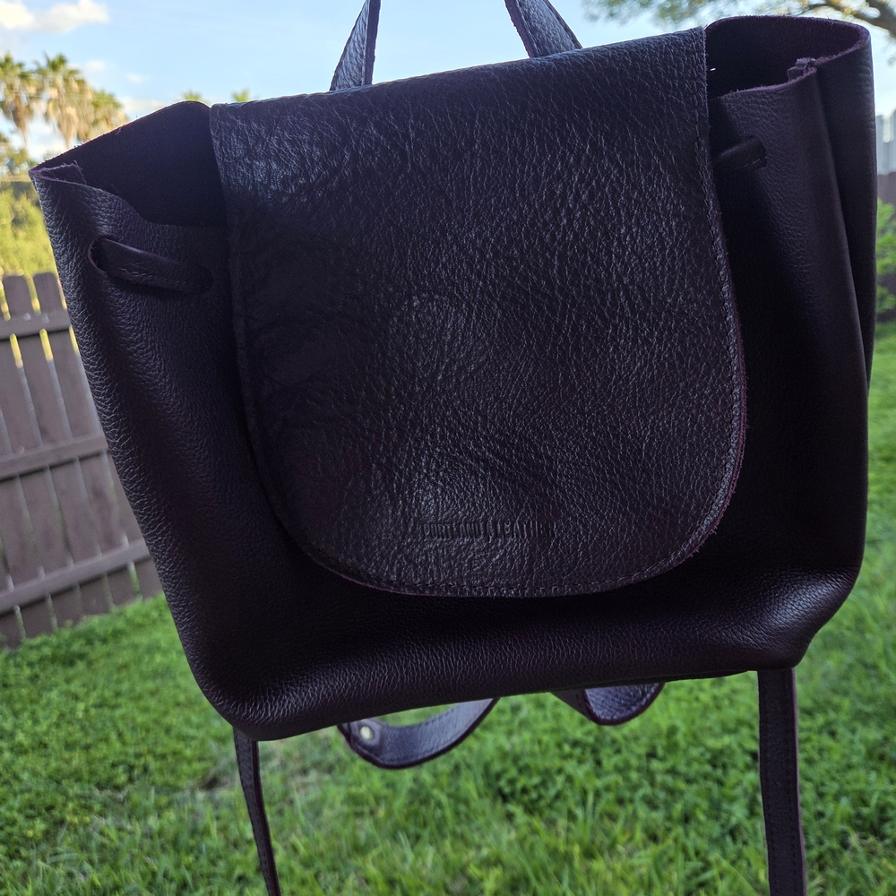 Elegant Purple Leather Backpack - Portland Leather Goods - Picture 4 of 11